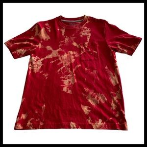 🆕 Reverse Tie Dye, Custom Made, Red Cream T-shirt